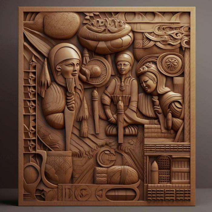 نموذج ثلاثي الأبعاد لآلة CNC 3D Art 